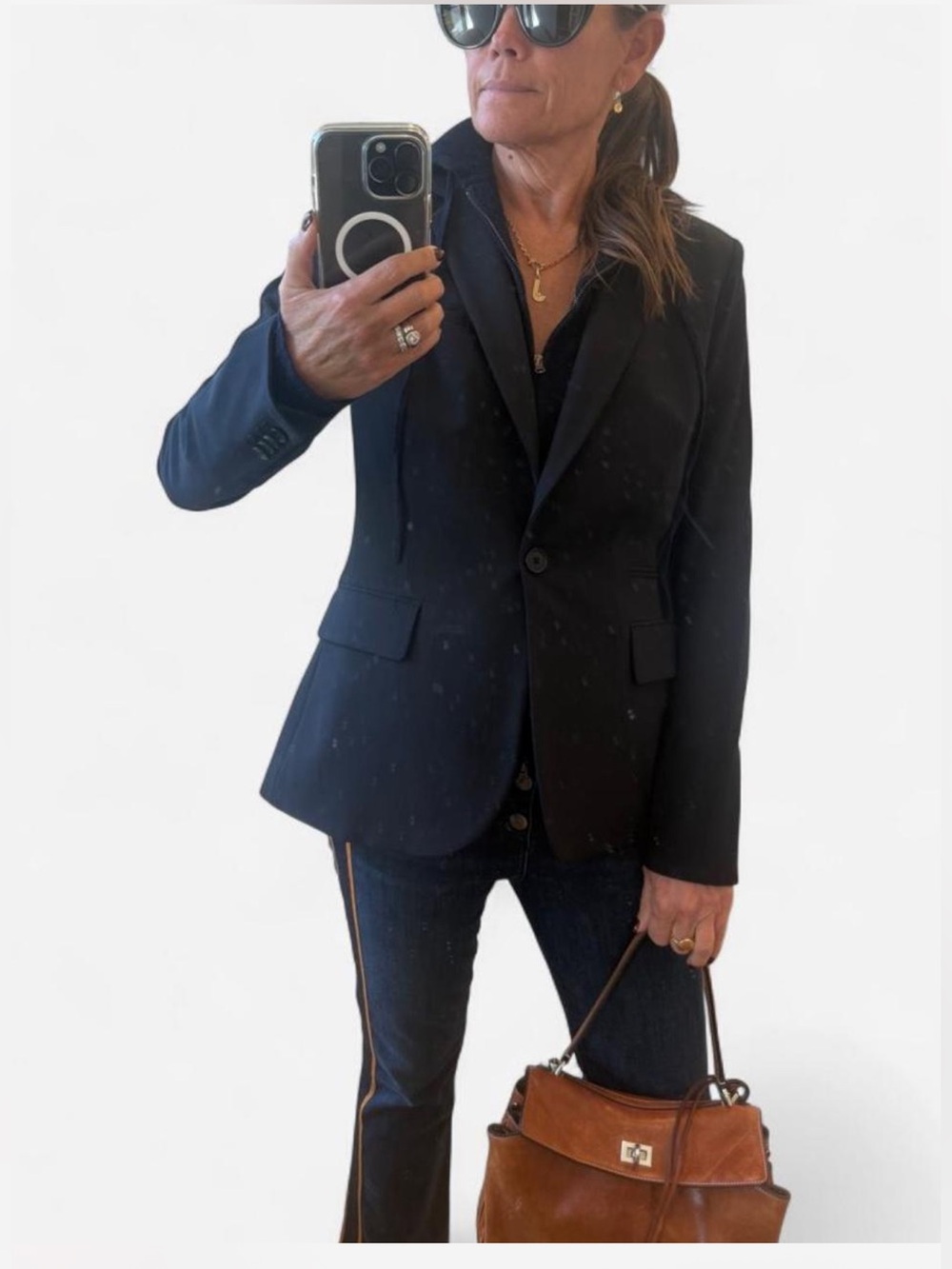 Veronica Beard Navy Wool Dickey Blazer Jacket Size 8 Made USA